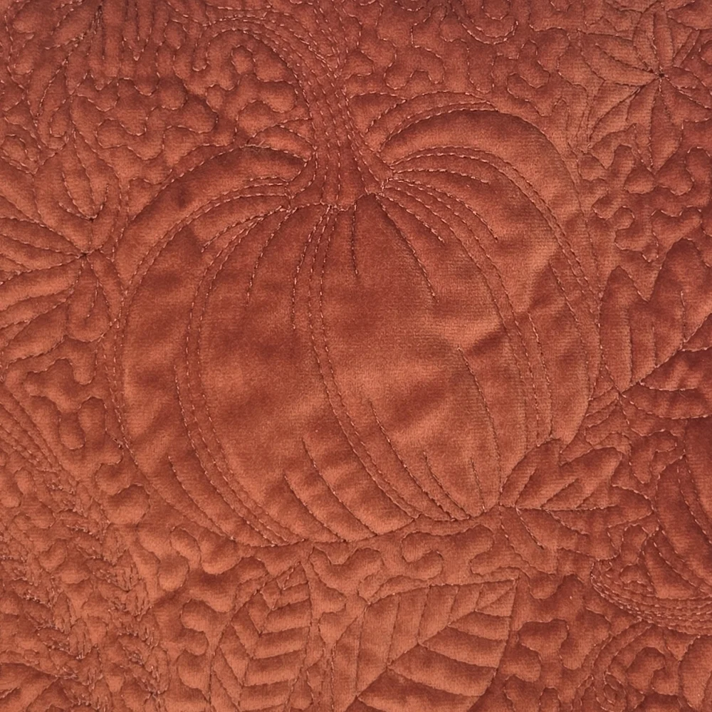 Brooks Brothers Terracotta Pumpkin Stitch Quilted Square Pillow Sham Case